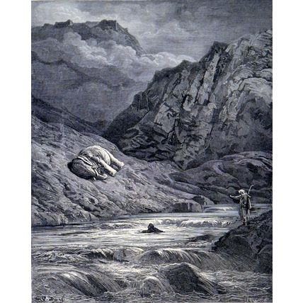TWO ADVENTURERS AND THE TALISMAN 1885 Gustave Doré - Jonnard ANTIQUE ENGRAVING