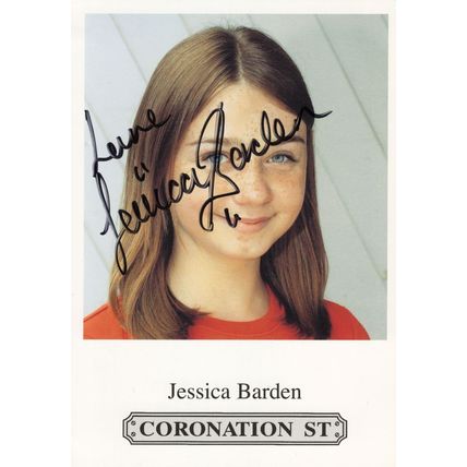 Jessica Barden Coronation Street RARE Hand Signed Cast Card Photo