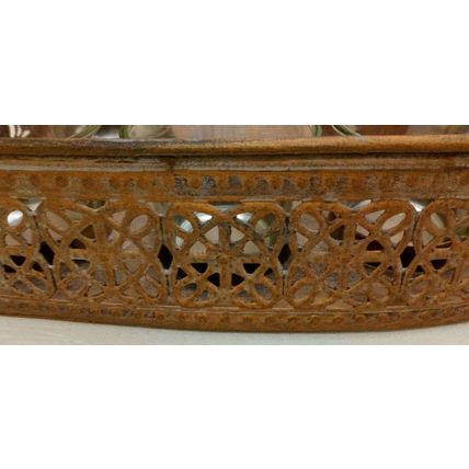 Beautiful Parlane Heart Shaped Copper Tea Light Holder Tray & 8 Tea Light Holder