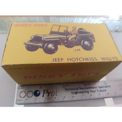 Dinky No816 Jeep Hotchkiss - Willys - Reproduction / Replica Box