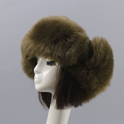 Winter Hat Fur Women Faux Hat Earflap Ski Trapper Cap Warm Russian Ushanka Hat