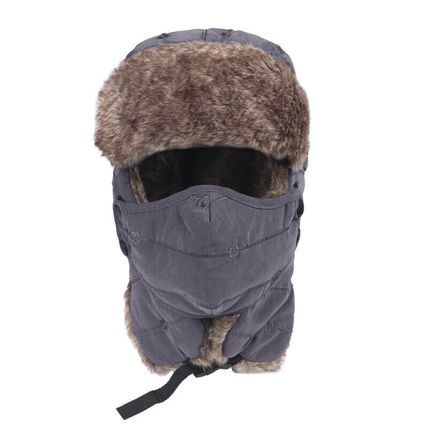 Men Ushanka Hat Russian Ski With Earflaps Windproof Mask Women Warm Winter Hat