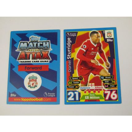180. Daniel Sturridge - Liverpool - Match Attax 2017/18 Football Card EF1