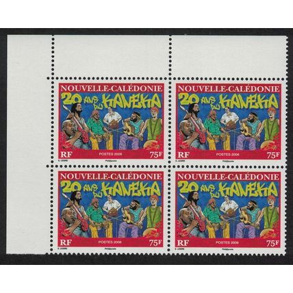 New Caledonia Music Kaneka Musical style Corner Block of 4 2006 MNH SG#1390