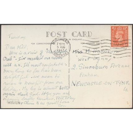 The Royal Oak, Winsford, Somerset, 1947 - Nelson Horton RP Postcard