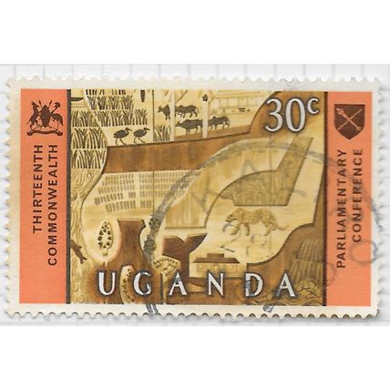 UGANDA 1967 13th COMMONWEALTH PARLIAMENTARY CONFERENCE HIEROGLYPHICS 30c USED