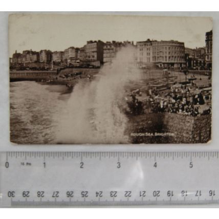 1913 postcard Rough Sea, Brighton