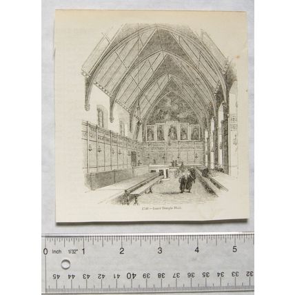 1860s engraving - Inner Temple Hall