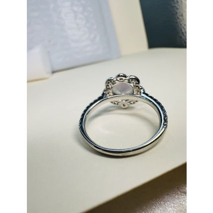Bomb Party Sz8 Revealed BP Ring Jewelry RBP Flower, Green/Rainbow Gem Rhodium P