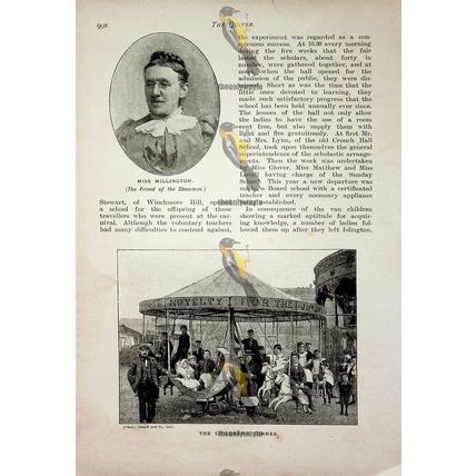 Work Among Van Dwellers, 6 Page Victorian Book Article, 1890s