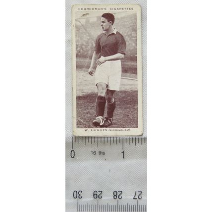 1938 Churchmans Association Footballers No. 19 W. Hughes, Birmingham