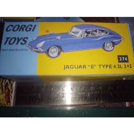 Corgi - No374 Jaguar E-Type - Replica / Copy Box only