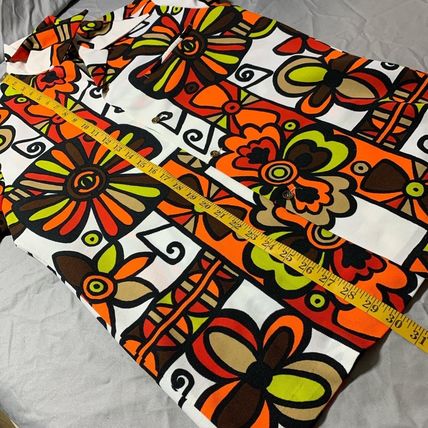 RARE Vintage Napili Hawaiian Psychedelic Print No Iron Button Down Shirt Sz. ?