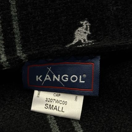 Kangol Size Small Flat Cap New w/Tags Black Grey Stripe Mens Hat Fashion
