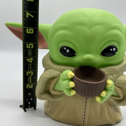 Star Wars Mandalorian Grogu with Cup PVC Bank Baby Yoda Coin Holder