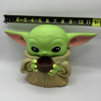 Star Wars Mandalorian Grogu with Cup PVC Bank Baby Yoda Coin Holder