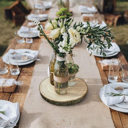 (10) Pack 10-11 Inches Large Wood Slices for Centerpieces - Wood Centerpieces fo