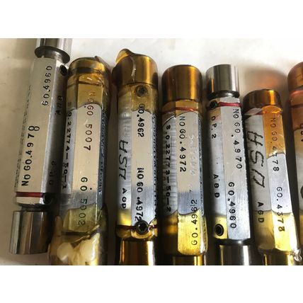 LOT PLUG GAGE GO NOGO .4962 .484 .4373 .4960 .5007 .4378 .4530 NO GO,EQ