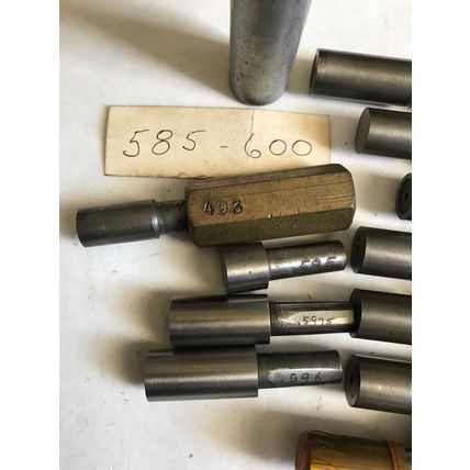 LOT THE PIPE MACHINERY GO NO GO PLUG GAGE .585,.600,.590,.597,.591,.599,.592,ET