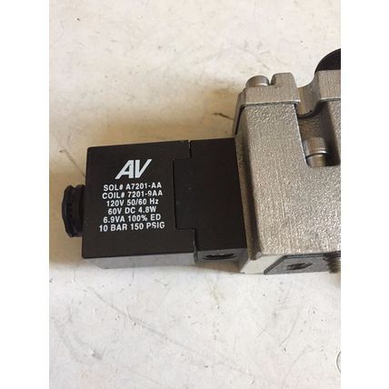 AUTOMATIC 407B43S3S3-AA4 PNEUMATIC SOLENOID VALVE SOL A7201-AA,7201-9AA,BU,AE