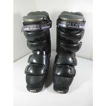 Nordica NX 6.8 Syntech Biofit S Black Purple Downhill Ski Boots Size 24.5 Mondo