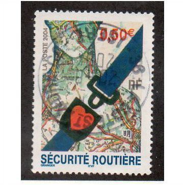 FRA 2004 50c 'ROAD SAFETY' FINE USED (EBID20502)