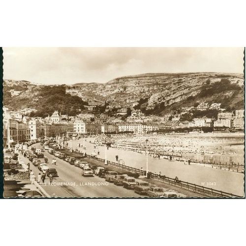 The Promenade, Llandudno, N. Wales - Valentine's W.8043 circa 1950's