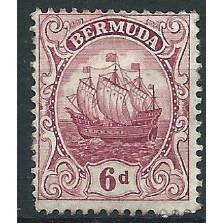 Bermuda 1912 SG50 6d Purple (Remainders) Mounted Mint . . ..