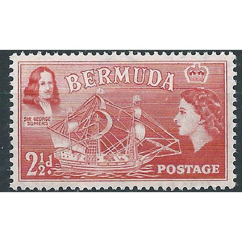 Bermuda 1953 SG139 2 1/2d Rose-Red Mounted Mint....