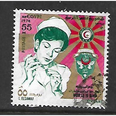 EGYPT 1974 NURSES DAY 55M NURSE WITH SYRINGE SG 1228 FINE USED