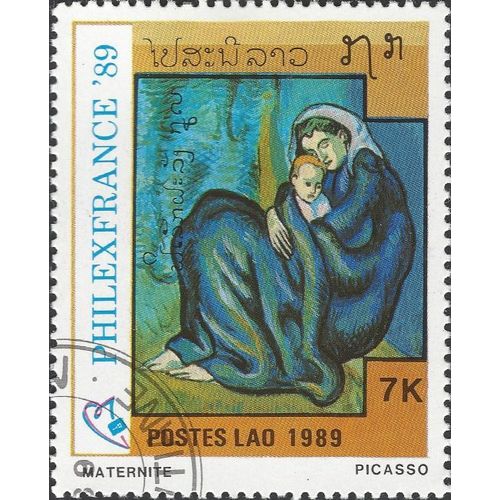 LAOS, FINE ART, Maternity, Picasso, orange 1989, 7K