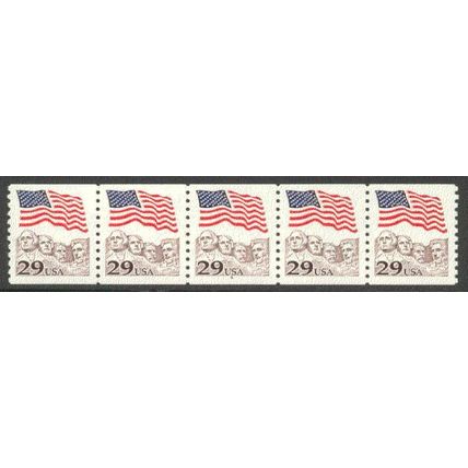 2523 29c U.S. Flag Fine MNH PNC 4/5 R0544