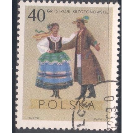 Poland 1969 - 40gr multi - Polish Folk Costumes - used