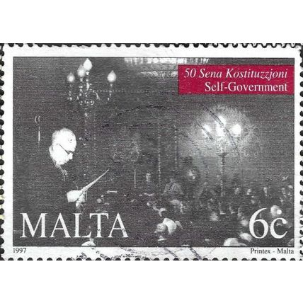 MALTA, Sir Paul Boffa, black 1997, 6c