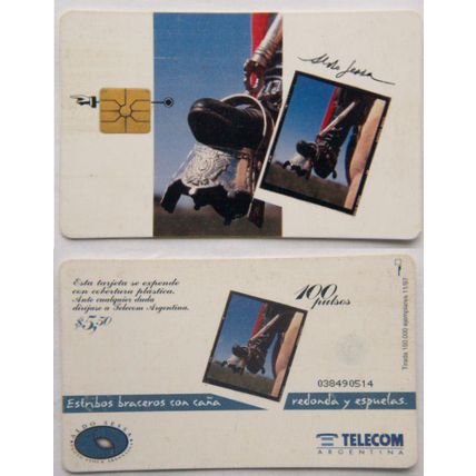 Argentina Phone Card - Estribos braceros con caña