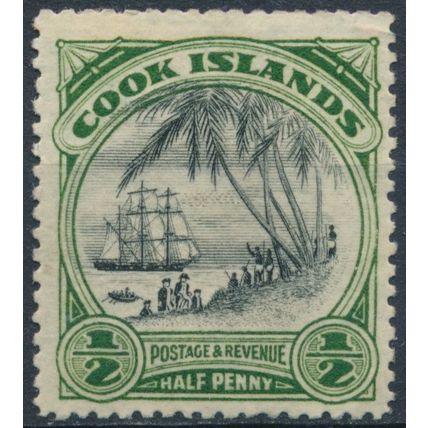 Captain Cook Landing: ½d - Cook Island 1933 - NM H - SG 106