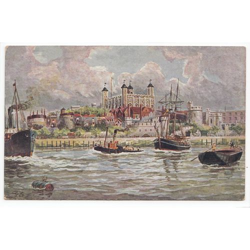 The Tower of London Old Gale & Polden Ltd Art Postcard AS