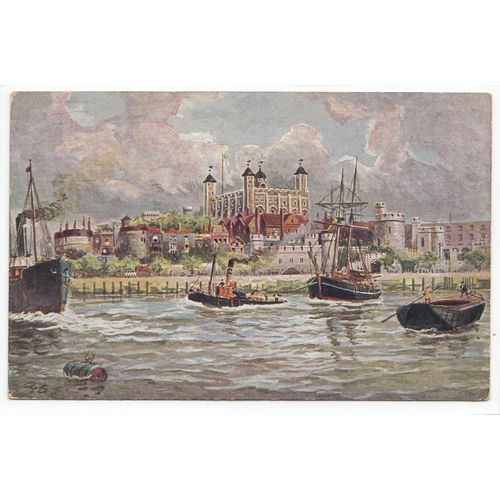 The Tower of London Old Gale & Polden Ltd Art Postcard AS