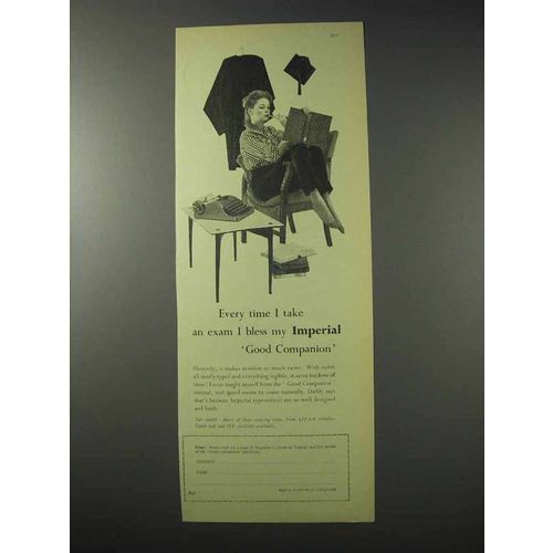 1958 Imperial Good Companion Typewriter Ad - I Bless