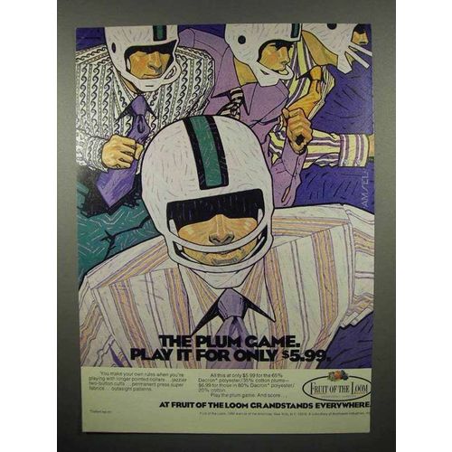 1971 Fruit of the Loom Shirts Ad - art by Richard Amsel