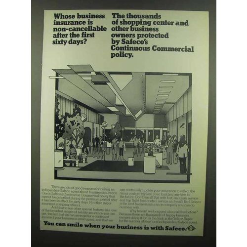 1974 Safeco Insurance Ad - Non-Cancellable
