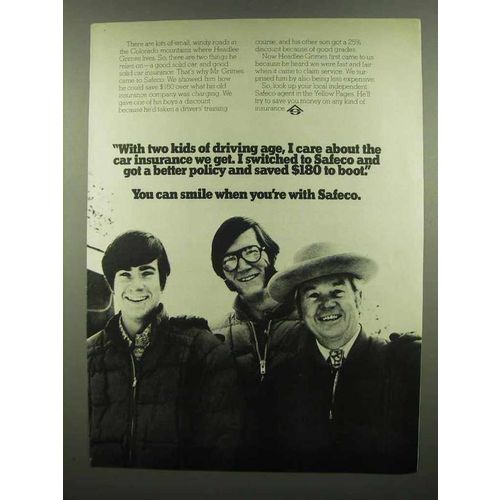 1974 Safeco Insurance Ad - Two Kids of Driving Age