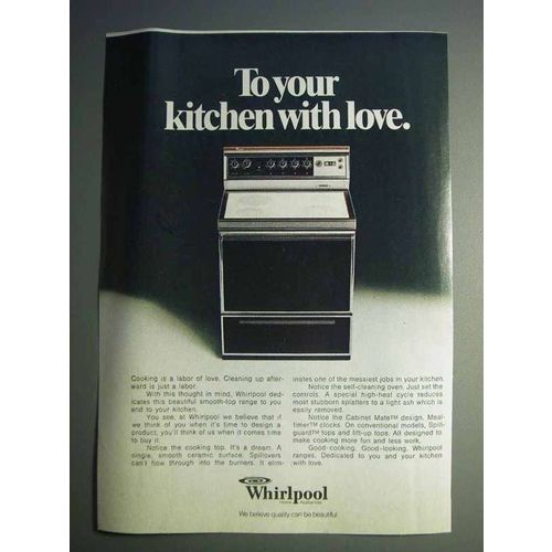 1977 Whirlpool Range Ad - To Your Kitchen With Love