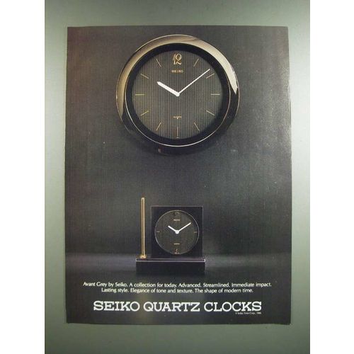 1986 Seiko Avant Grey Clocks Ad