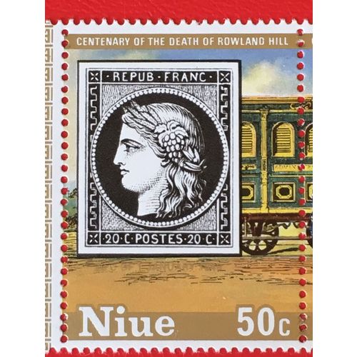 Niue 1979 Rowland Hill 50c France 1849 20c Unmounted Mint NHM SG290 Sc244a stamp