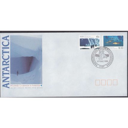 AUSTRALIA 1990 SCIENTIFIC CO-OPERATION IN ANTARCTICA 4xBASES FDC-FREE SHIPPING