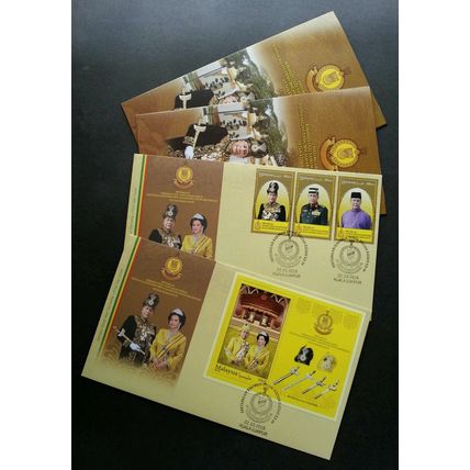 Malaysia Installation KDYMM Sultan Sallehuddin Kedah 2018 Royal (FDC) *Gold Ink