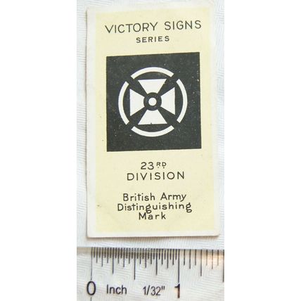 1928 Morris's card Victory Signs 22 23rd Division