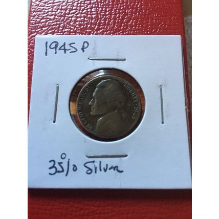 1945 P Jefferson Wartime Nickel