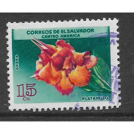 EL SALVADOR 1965 FLORA 15c PLATANILLO SG 1211 FINE USED